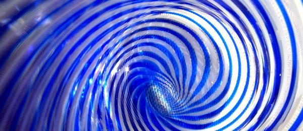 Blue hypnotic spiral